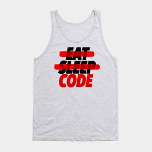 Eat Sleep Code – Programmer Humor Quote Tank Top